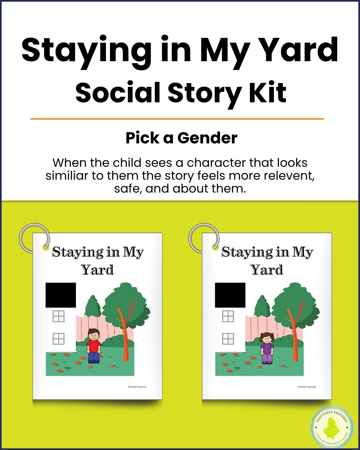 Staying in My Yard Social Story Kit - Image 2