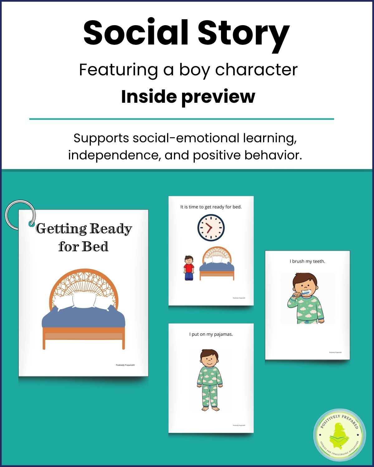 Bedtime Routine Social Story Kit - Image 3