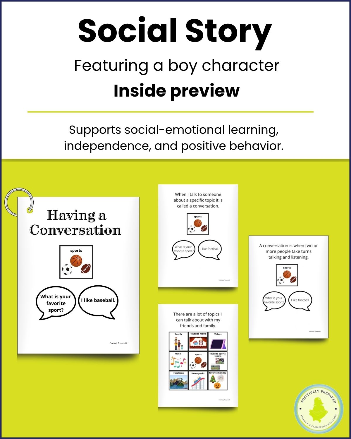 Having a Conversation Social Story Kit - Image 3