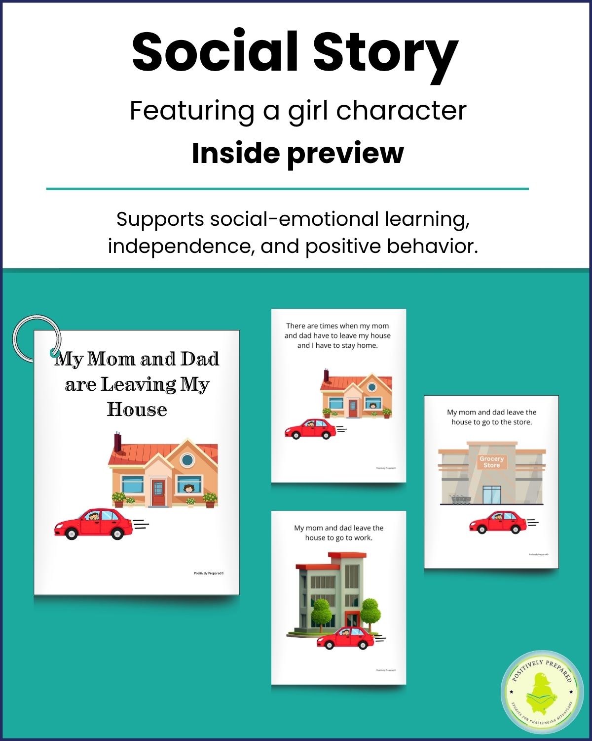 My Mom and Dad are Leaving the House Social Story Kit - Image 4