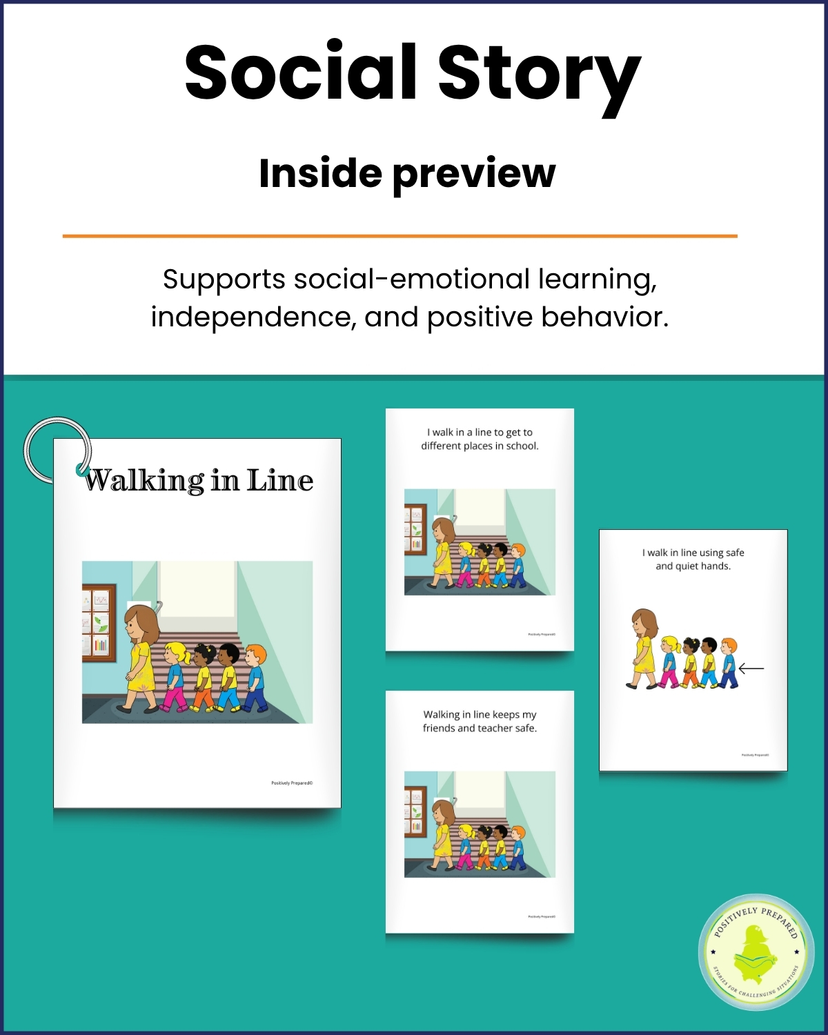 Walking in Line Social Story Kit - Image 3