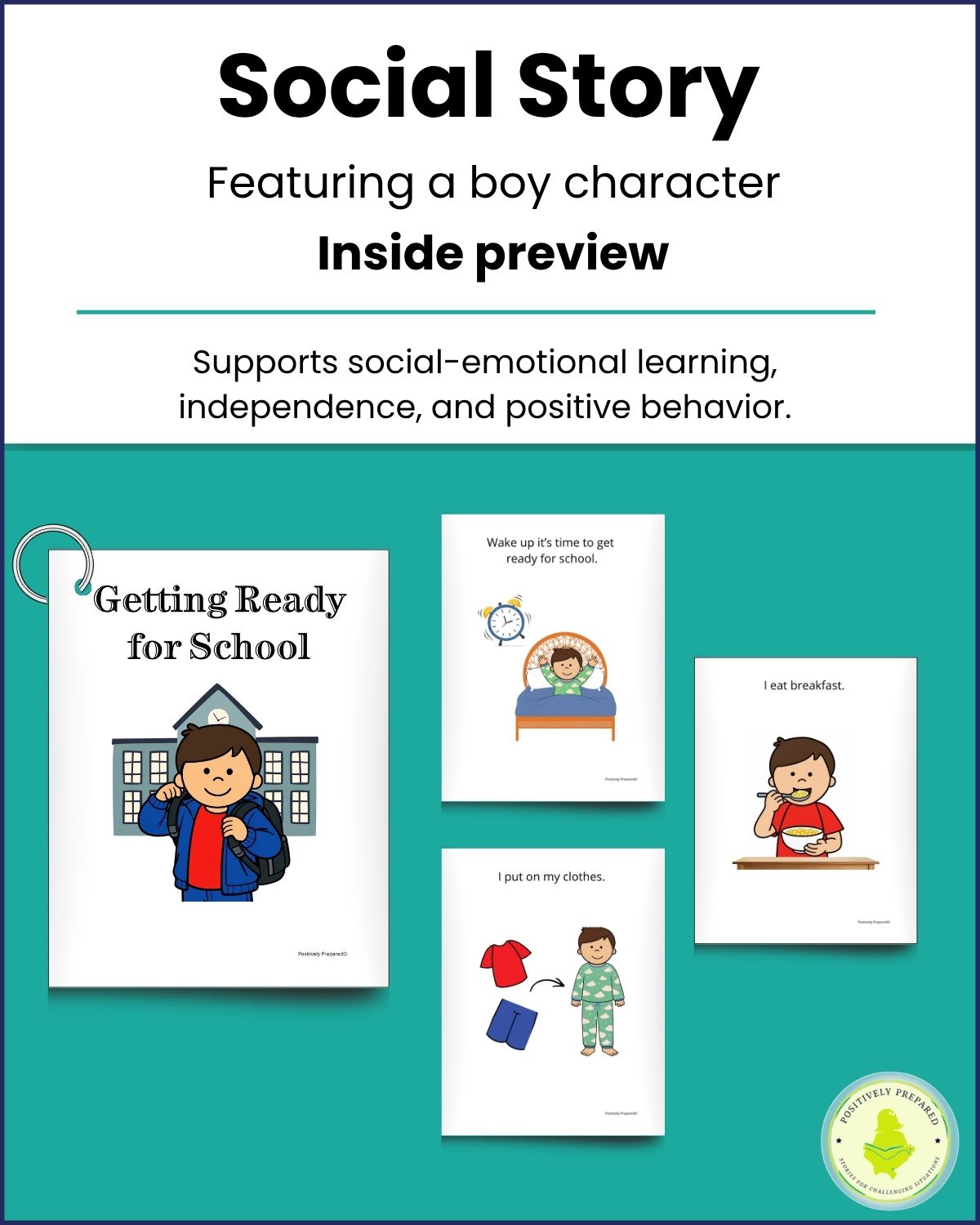 Getting Ready for School Social Story Kit - Image 3