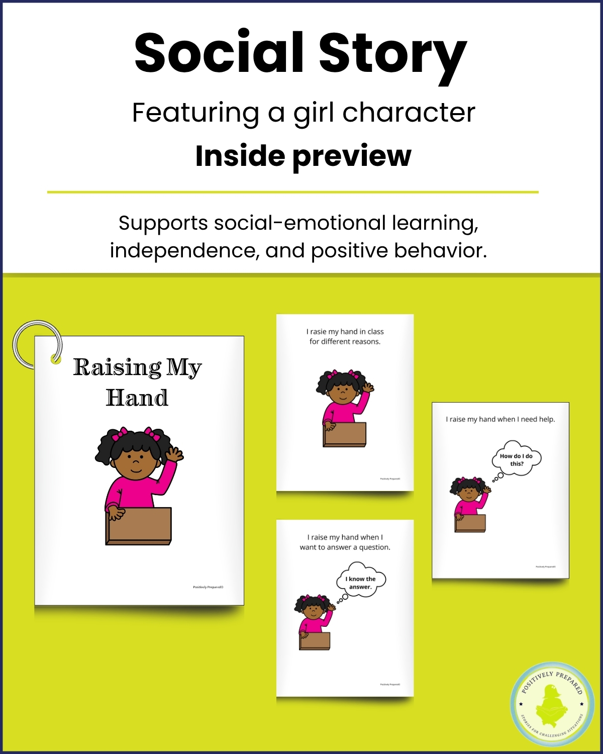 Raising My Hand Social Story Kit - Image 4
