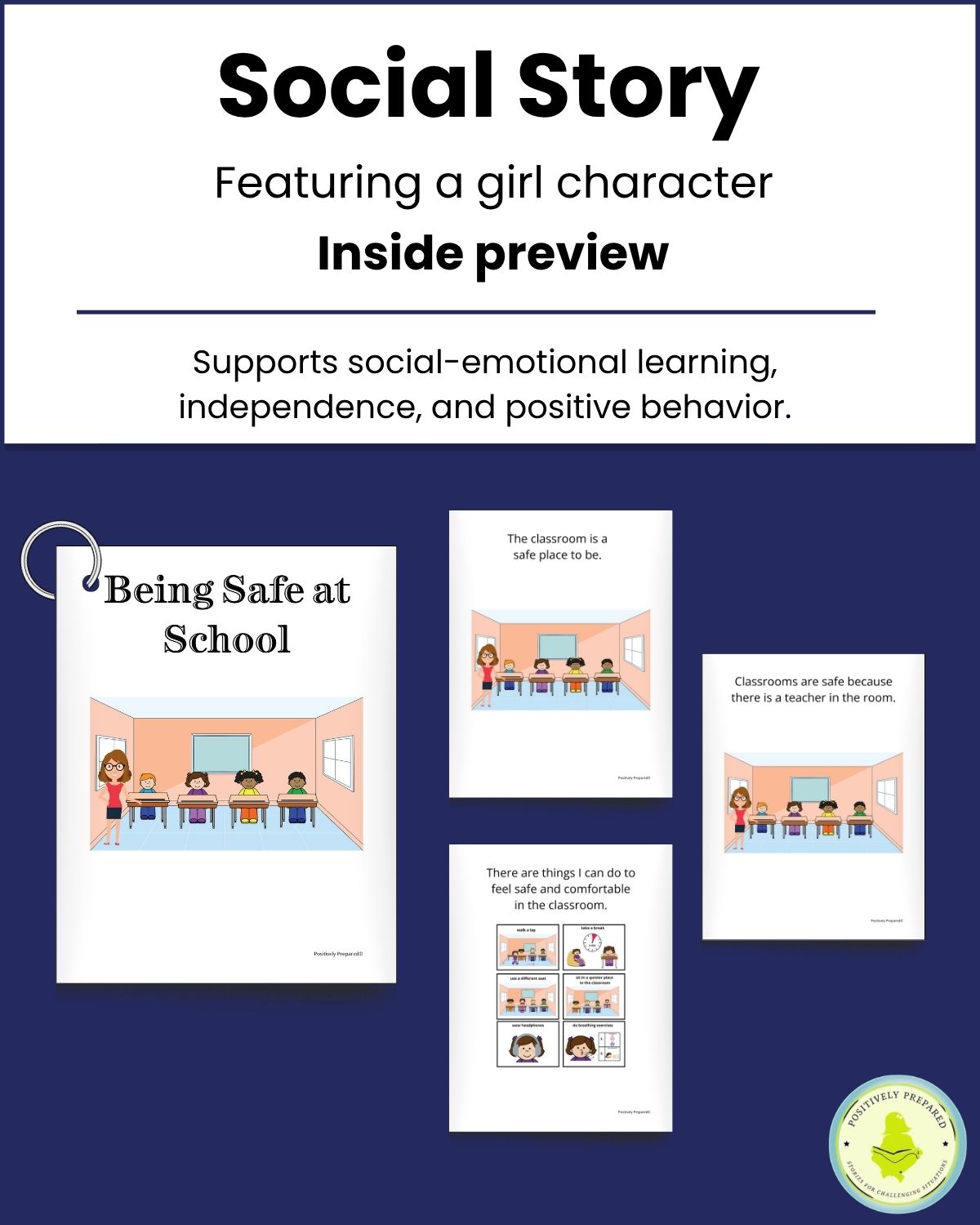 Being Safe at School Social Story Kit - Image 4