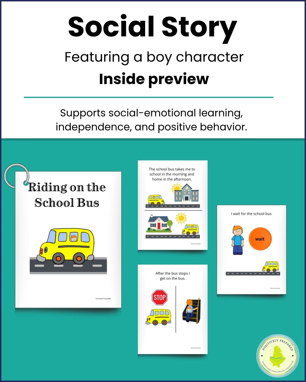 Riding on the School Bus Social Story Kit - Image 3