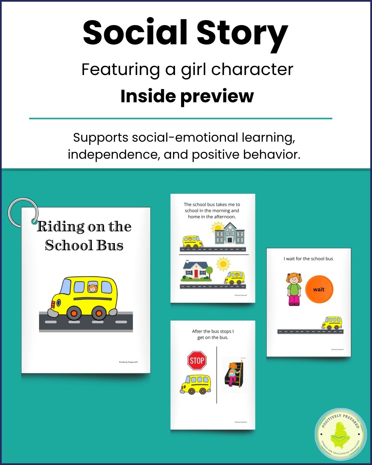Riding on the School Bus Social Story Kit - Image 4