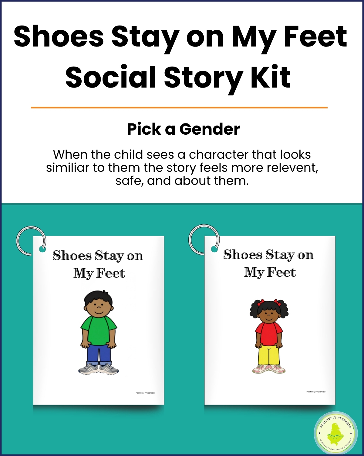 Shoes Stay on My Feet Social Story Kit - Image 2