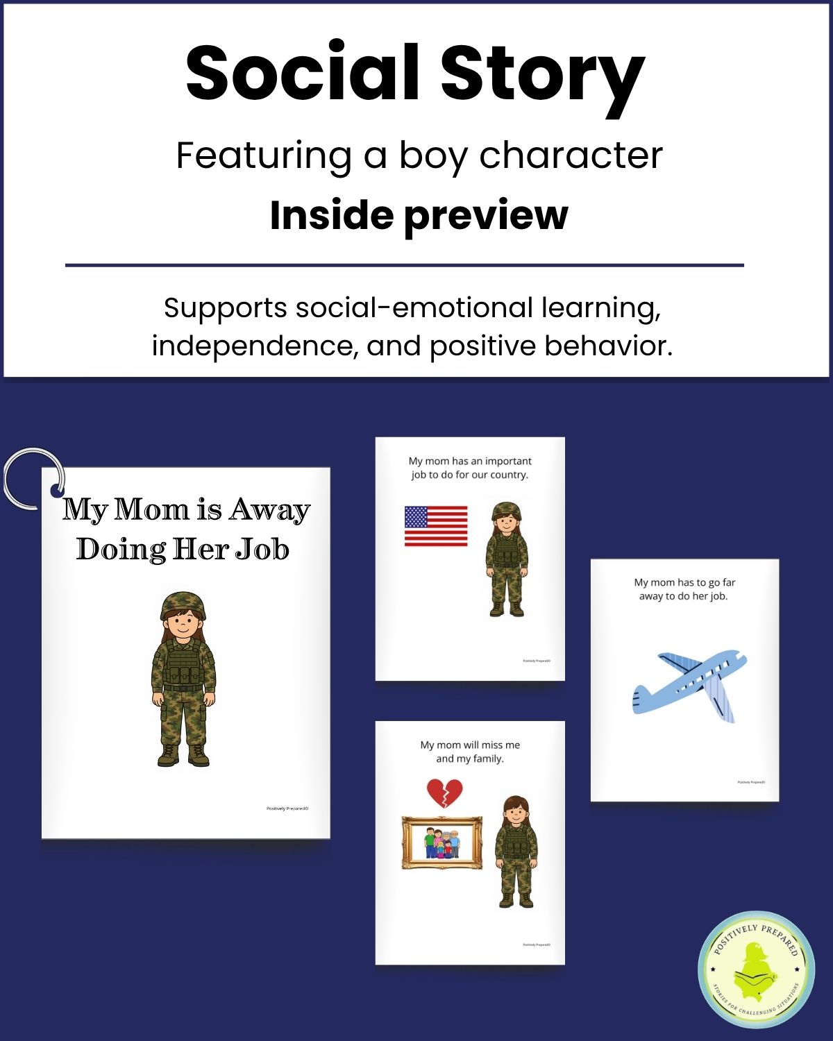 Mom is Deployed Social Story Kit - Image 3