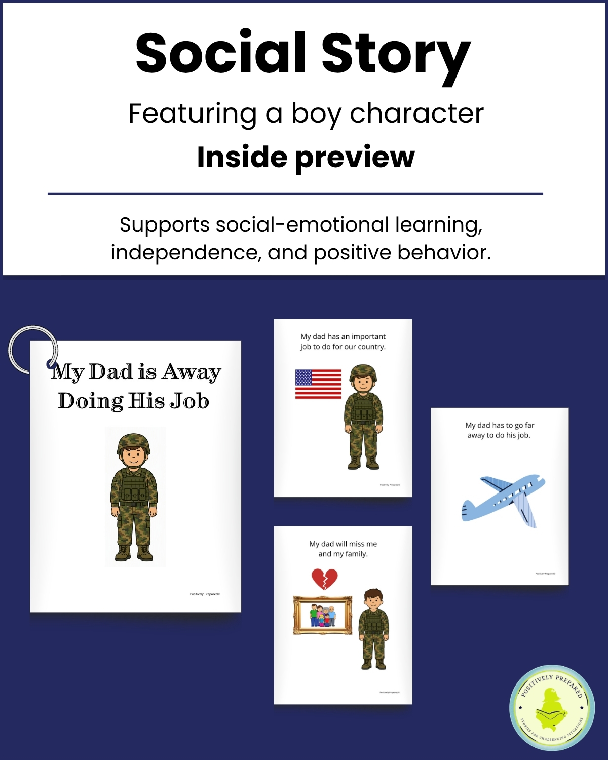 Dad is Deployed Social Story Kit - Image 3