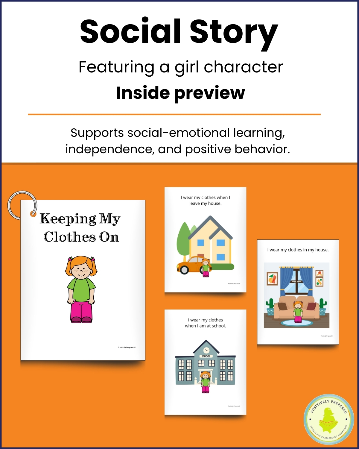 Keeping My Clothes On Social Story Kit - Image 4