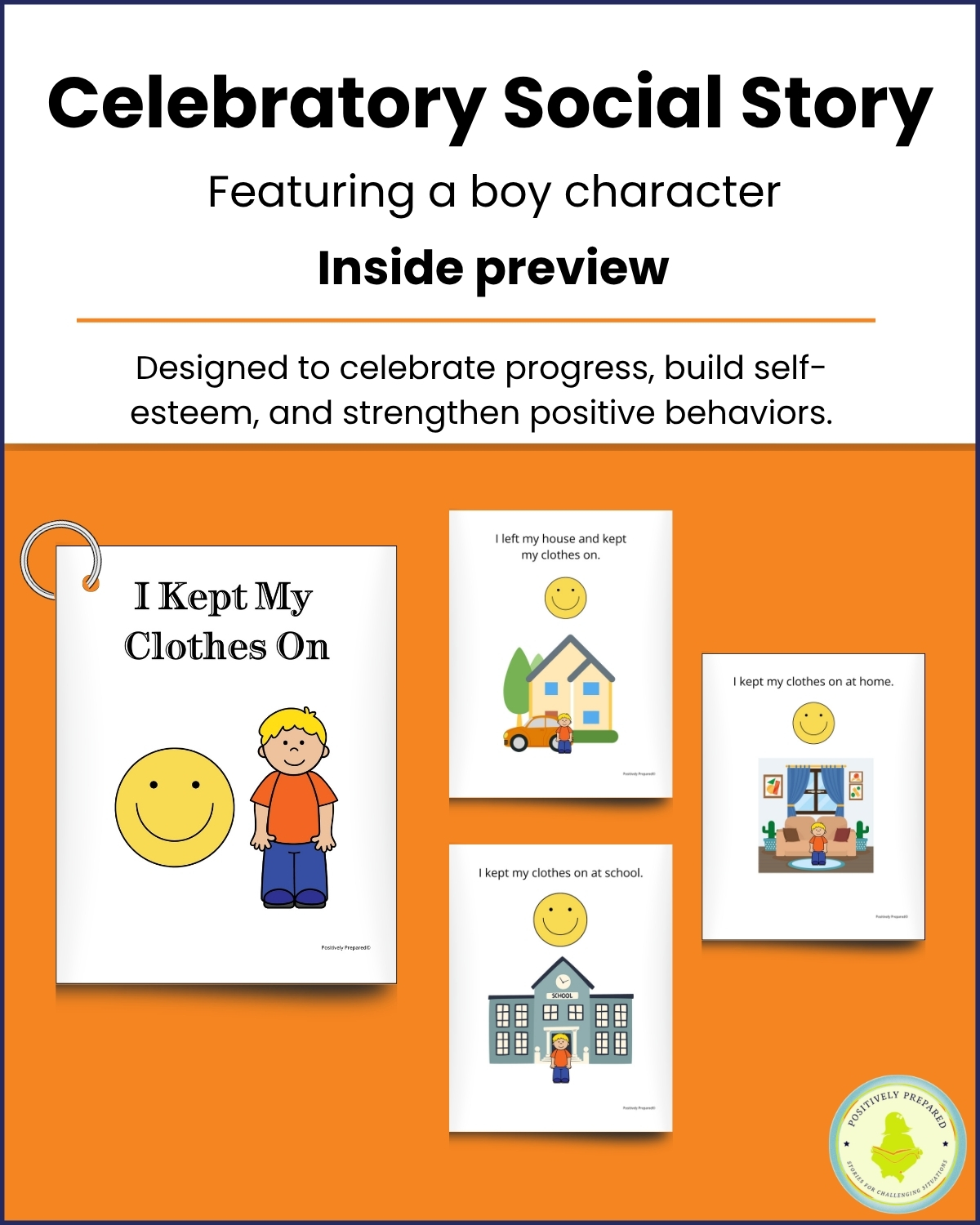 Keeping My Clothes On Social Story Kit - Image 5
