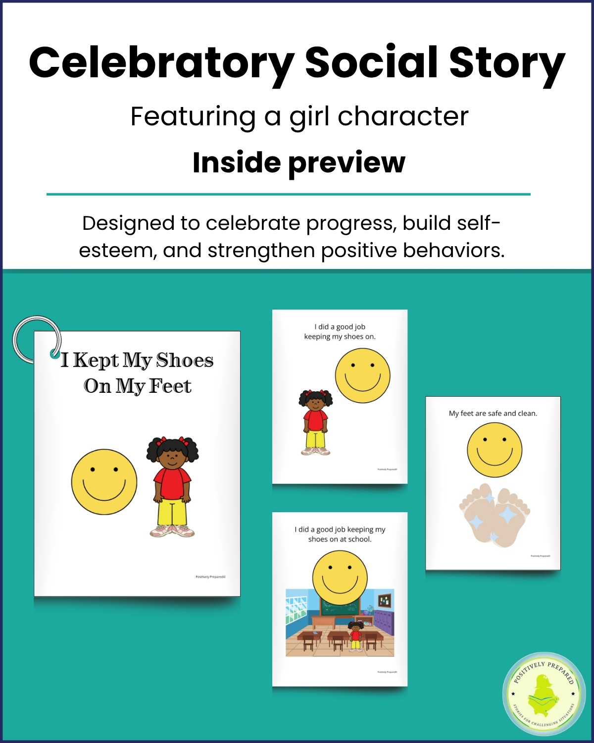 Shoes Stay on My Feet Social Story Kit - Image 6