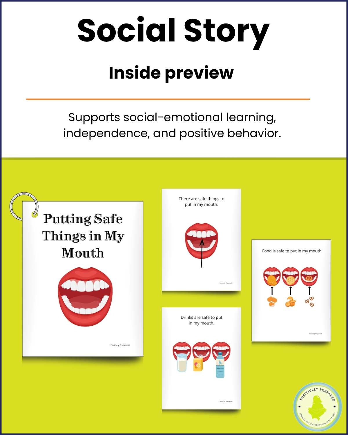 Putting Things in My Mouth Social Story Kit - Image 3