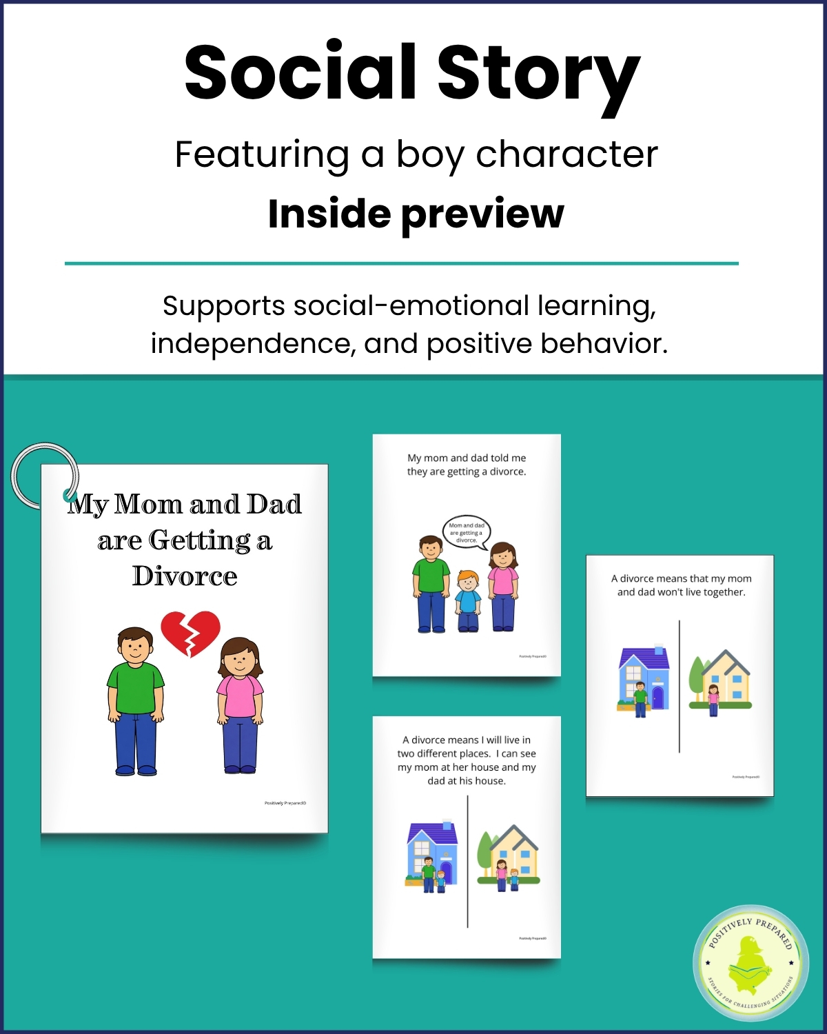 My Mom and Dad are Getting a Divorce Social Story Kit - Image 3