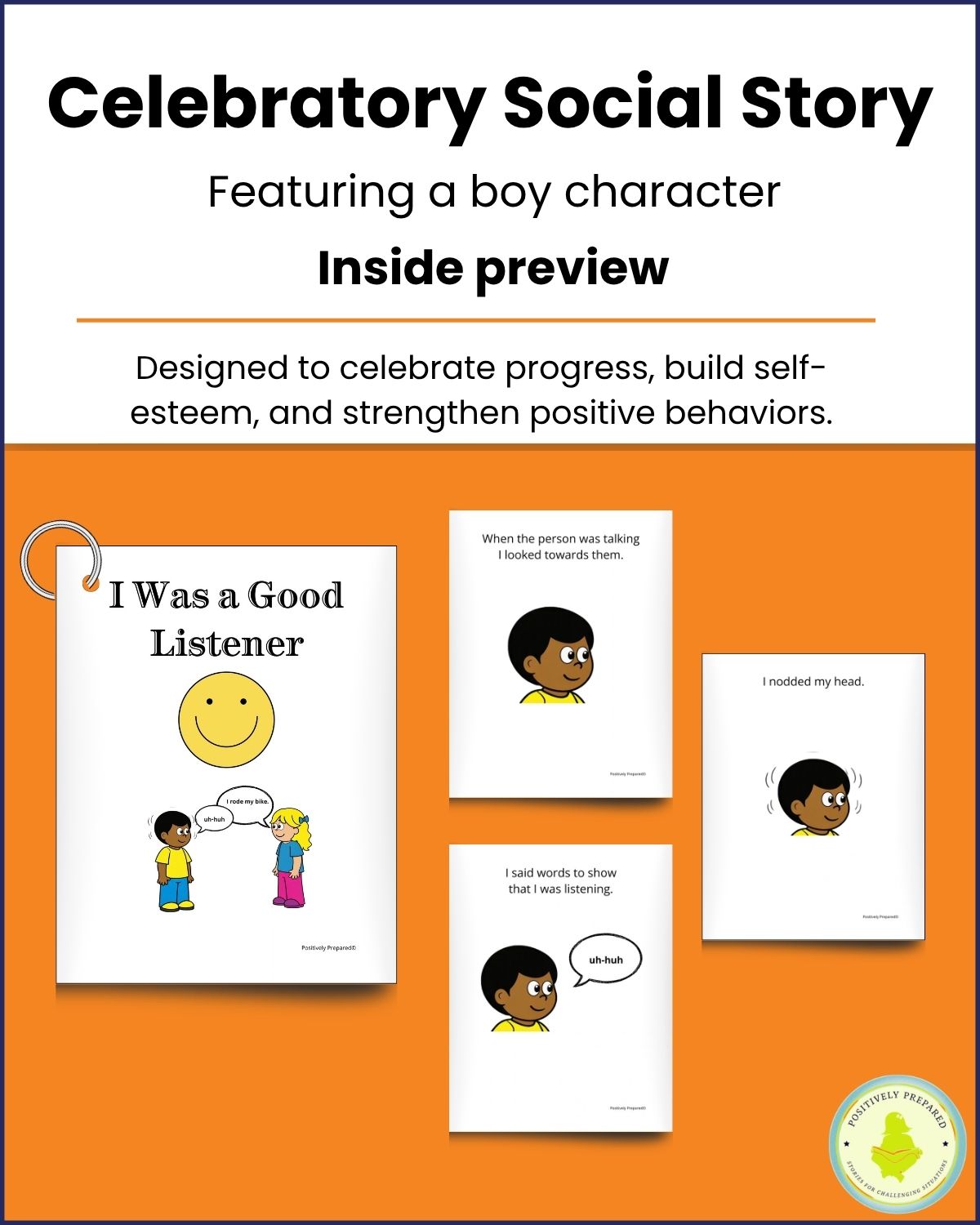 Being a Good Listener During a Conversation Social Story Kit - Image 5