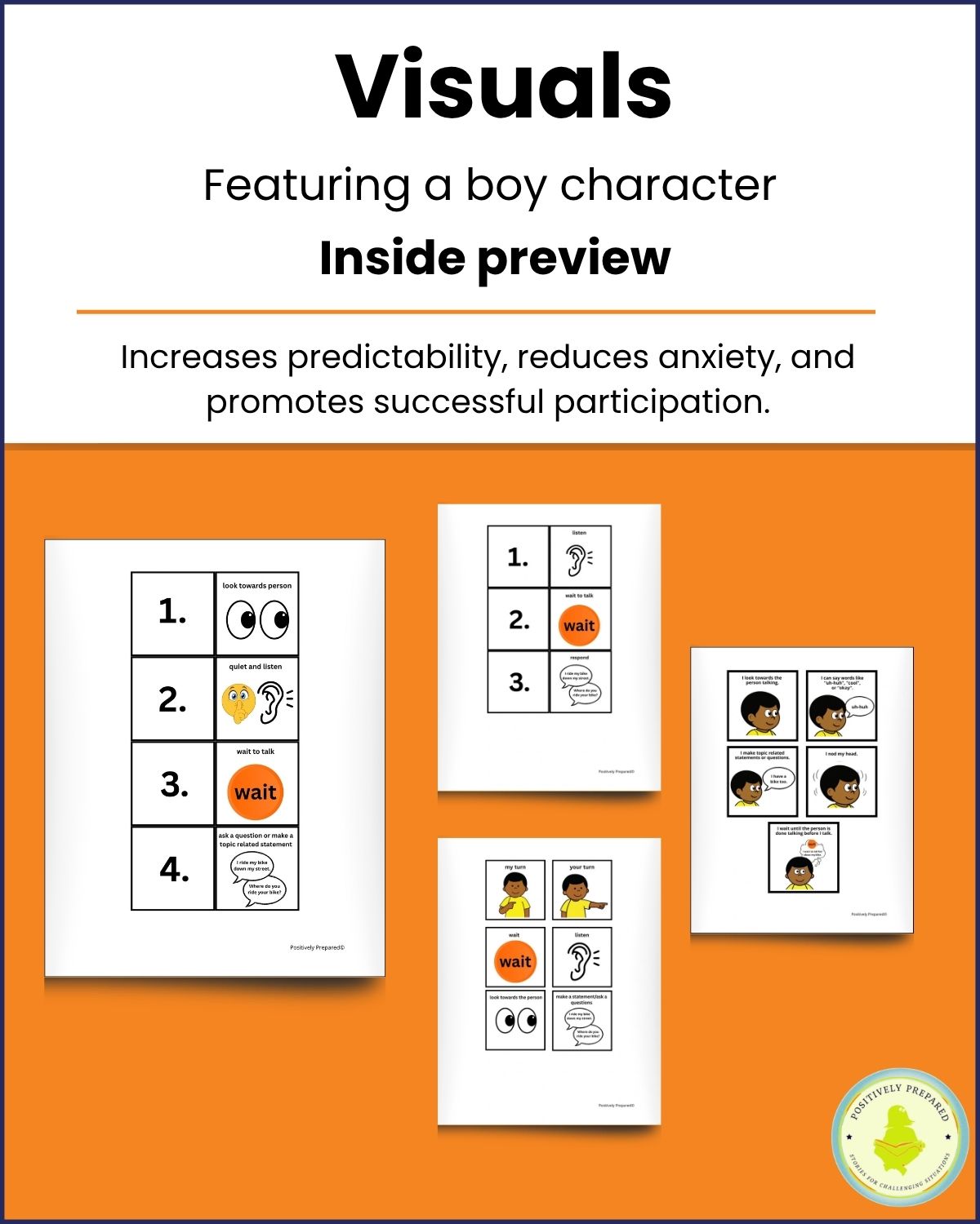 Being a Good Listener During a Conversation Social Story Kit - Image 7