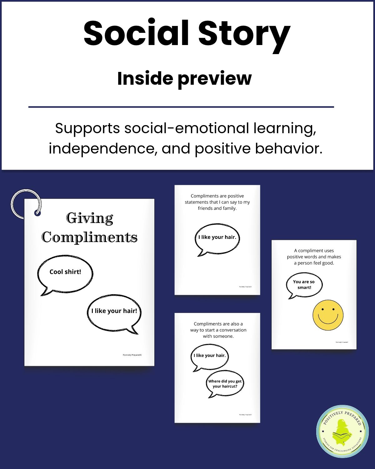 Giving Compliments Social Story Kit - Image 3