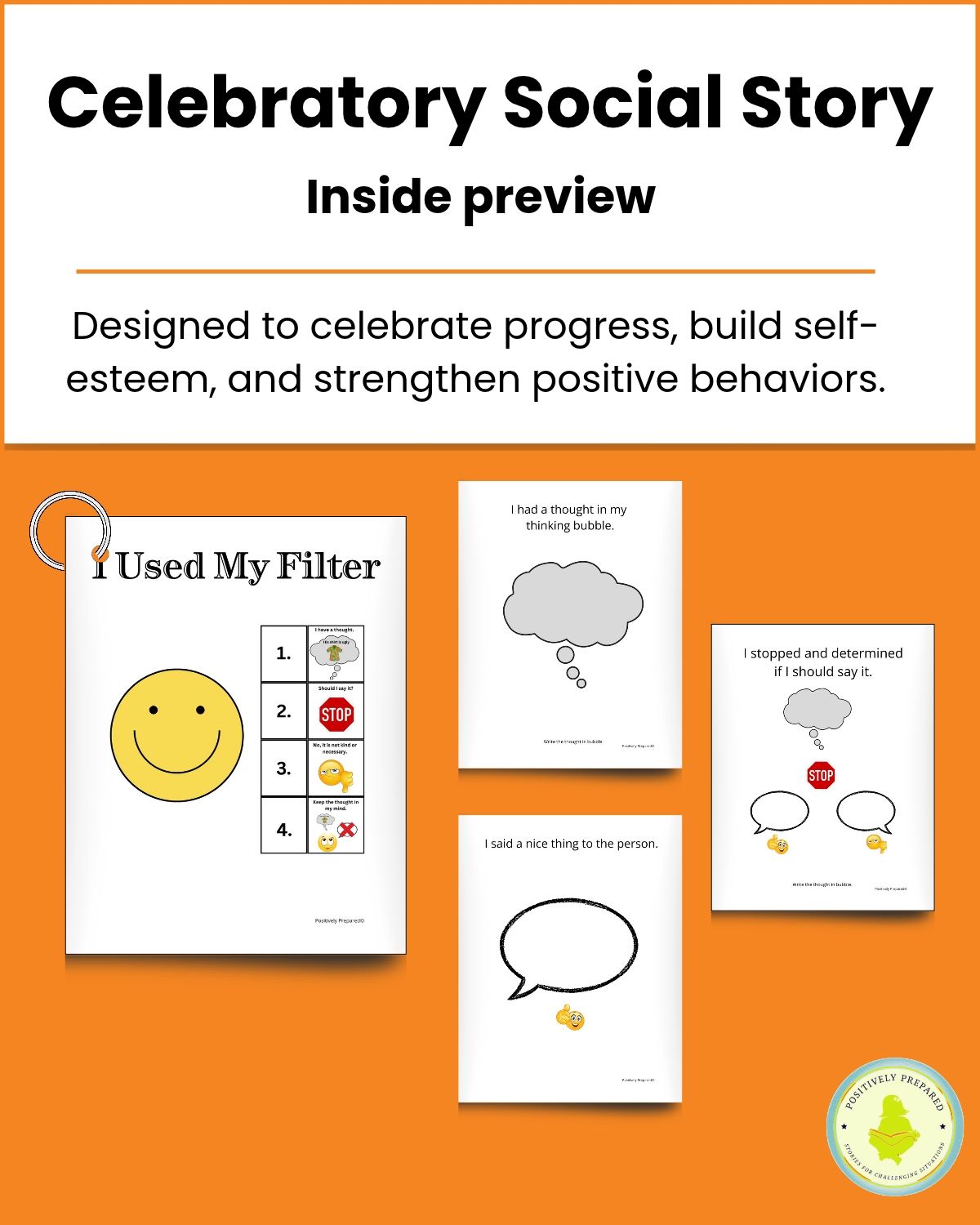 Think Before You Speak: Using a Social Filter Social Story Kit - Image 4