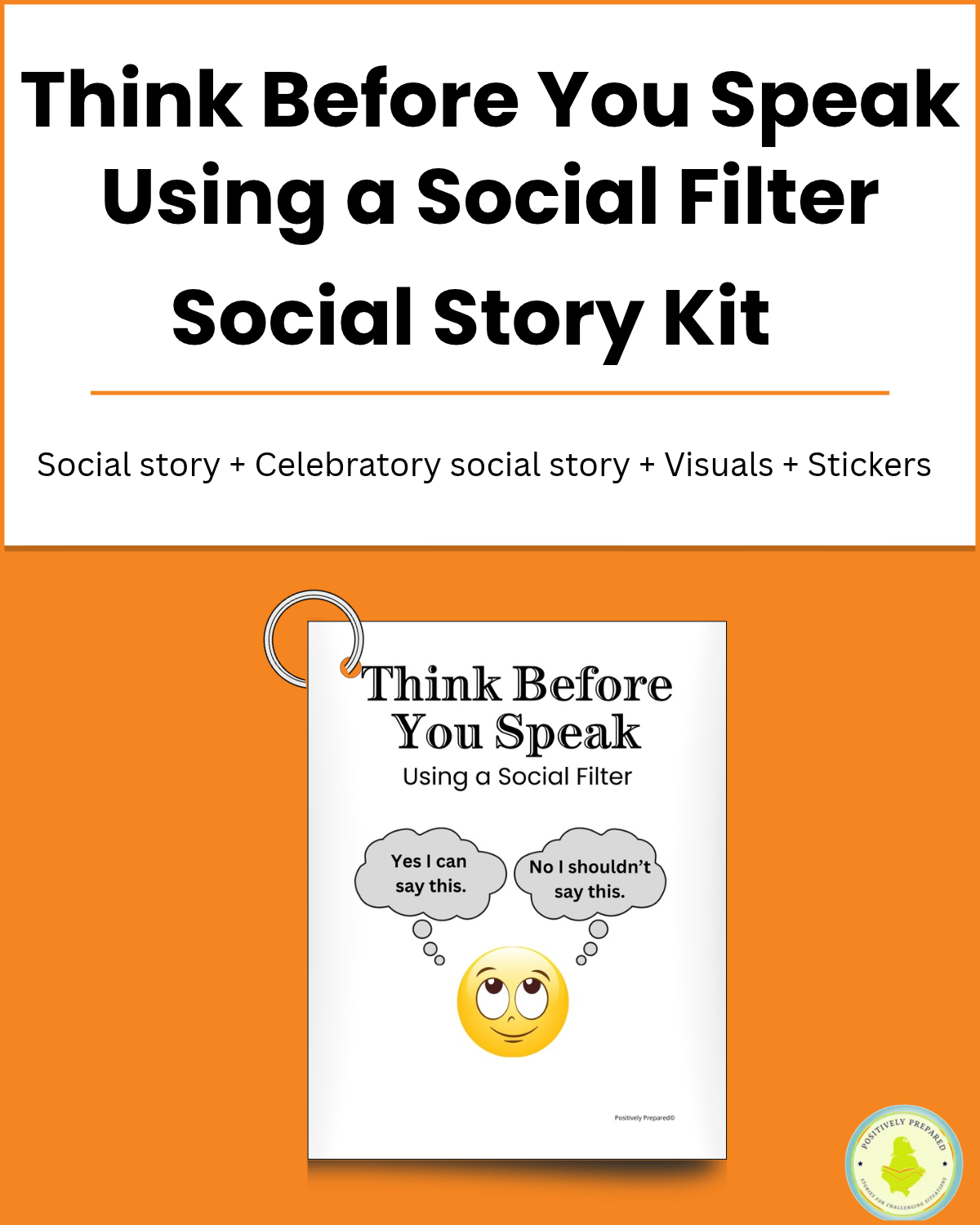 Think Before You Speak: Using a Social Filter Social Story Kit - Image 2