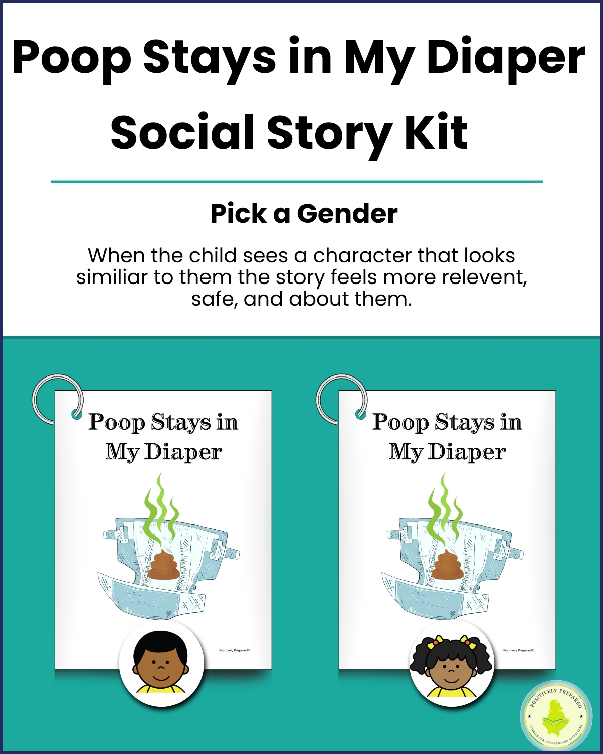 Poop Stays in My Diaper Social Story Kit - Image 2