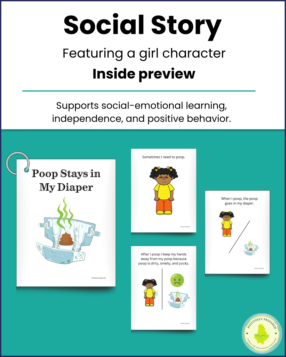Poop Stays in My Diaper Social Story Kit - Image 4
